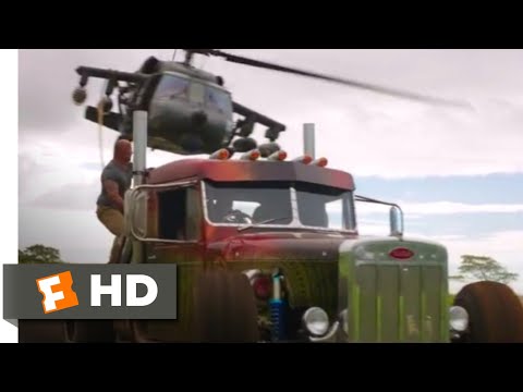 Hobbs & Shaw (2019) – Helicopter vs. Trucks Scene (8/10) | Movieclips